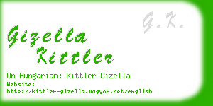 gizella kittler business card